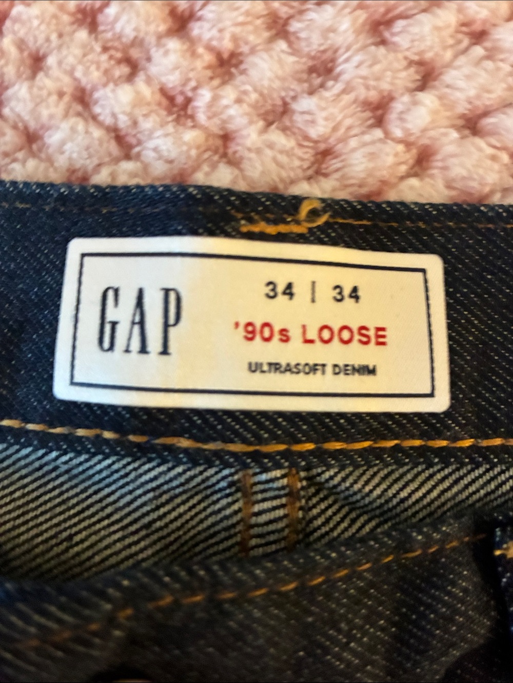 GAP Men's NWT Dark 90s  loose Straight Jeans 34/34
